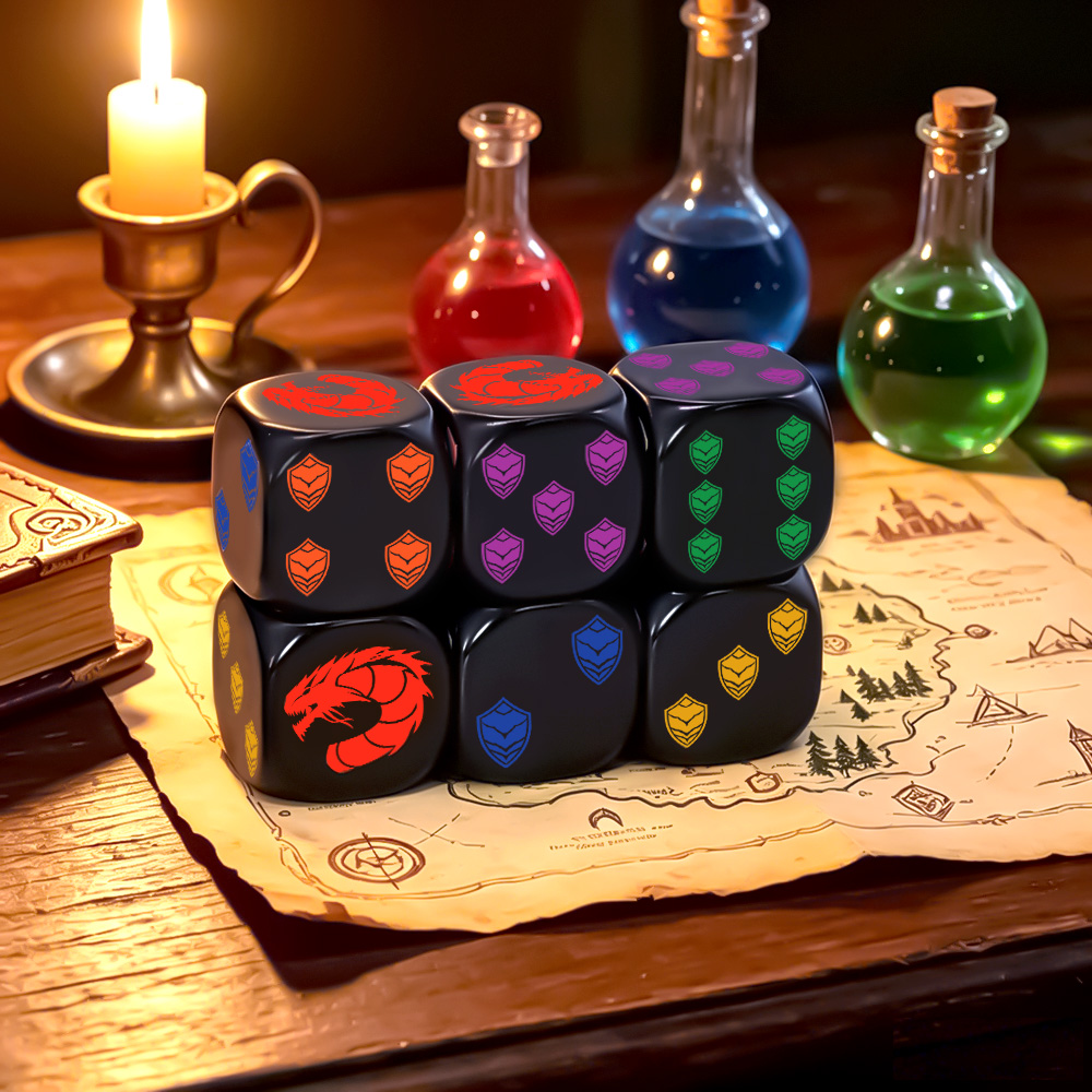 Board Game Night - Juego de 6 dados poliédricos D6