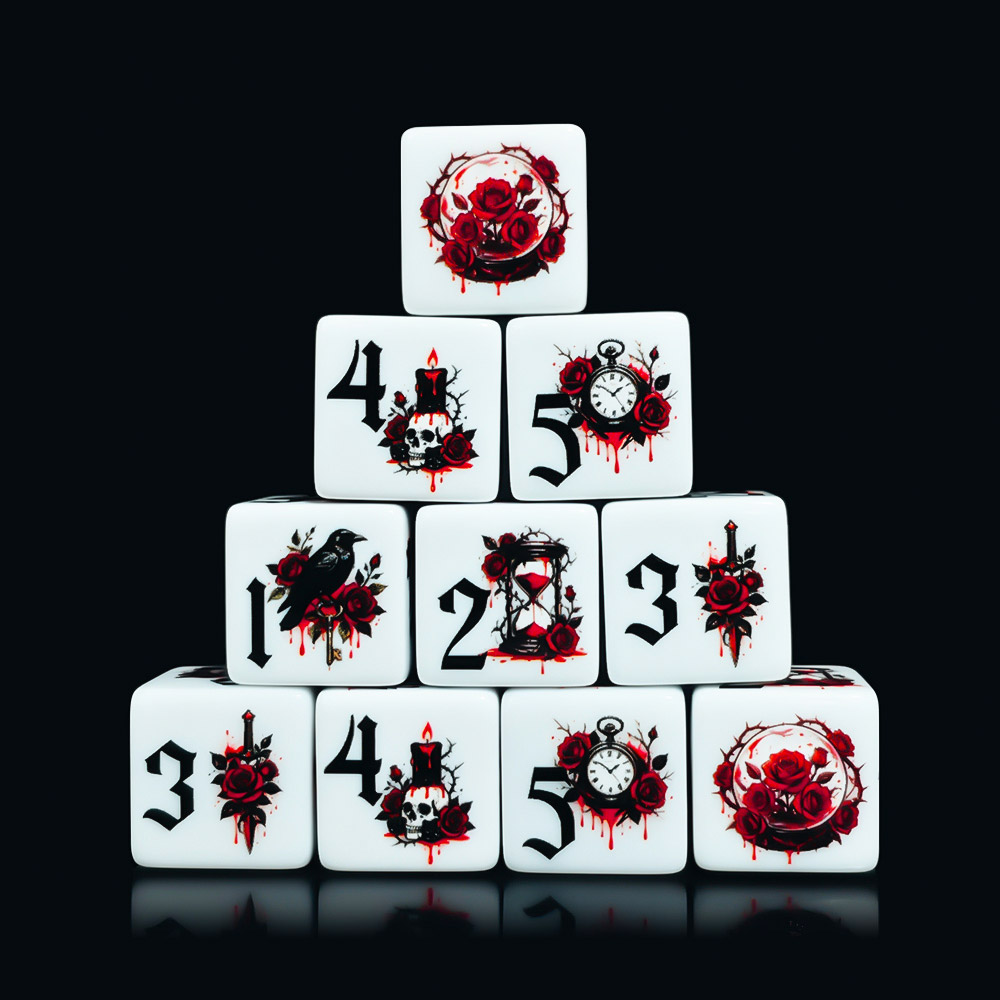 12 dados acrílicos D6 de 16 mm - Board Game Dnd reseña y precio