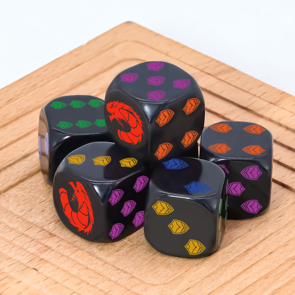 Juego de 6 dados poliédricos D - Board Game Night reseña y precio
