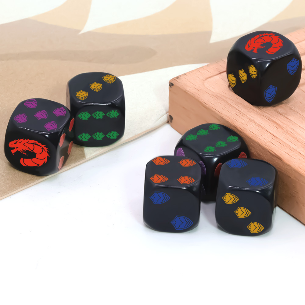 Juego de 6 dados poliédricos D - Board Game Night reseña y precio