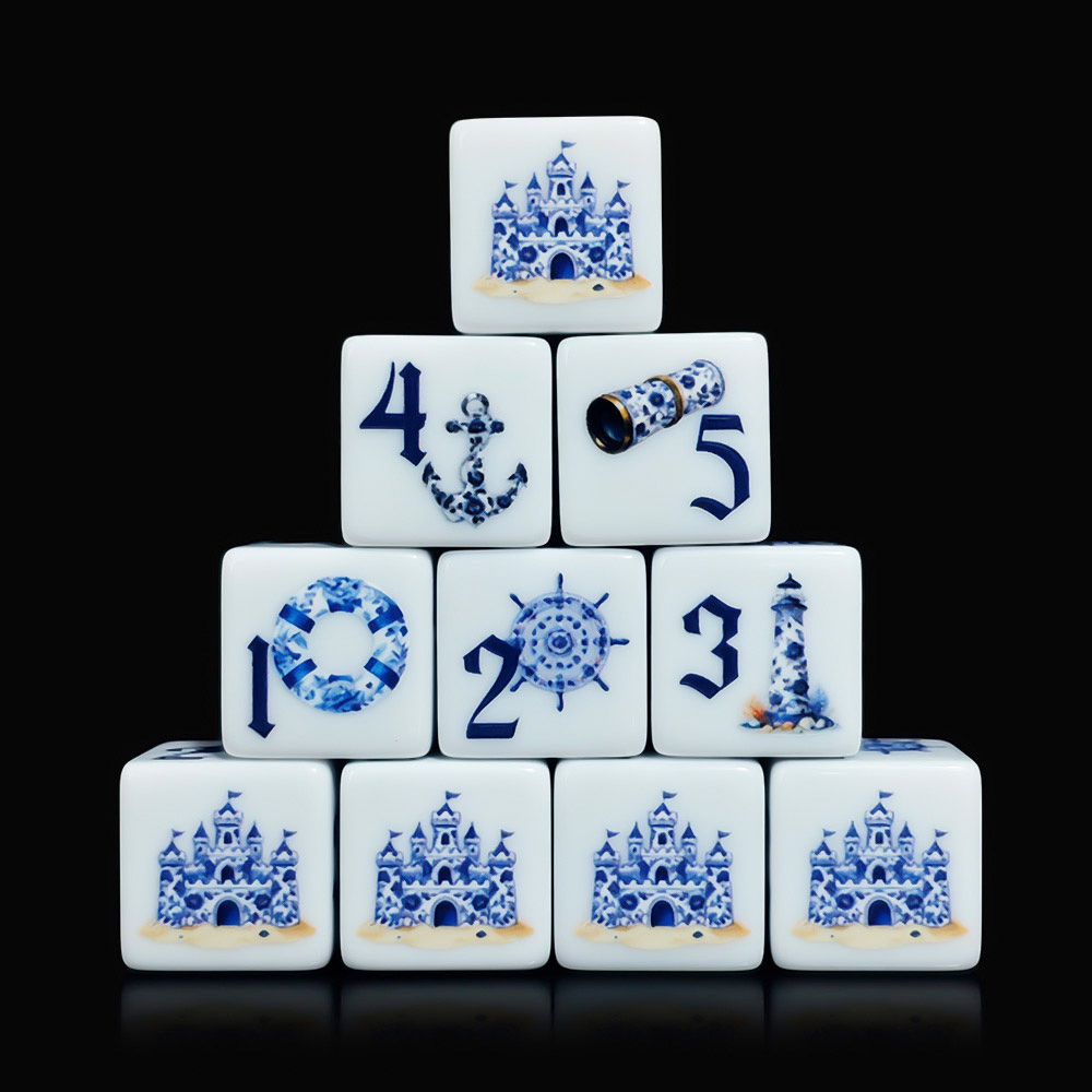 12 dados acrílicos náuticos az - Board Game Dnd reseña y precio